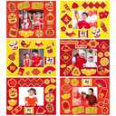30 Packs Chinese New Year Craft Kits for Kids Lunar New Year DIY Picture Frame Craft Decorations 2026 Year of The Horse Chinese Art Favor Home Classroom Game Activities