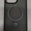 TORRAS Magnetic Ostand for iPhone 15 Pro Max Case, Military Grade Drop Tested, Compatible with MagSafe, Built in Kickstand, Translucent Slim Back Soft Edge 6.7 inch 2023, Frost Black