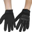 Long Keeper Kids Cycling Tactical Gloves Boys Sport Climbing Fishing Gloves Anti Slip Full Finger Gloves (Small, Black)