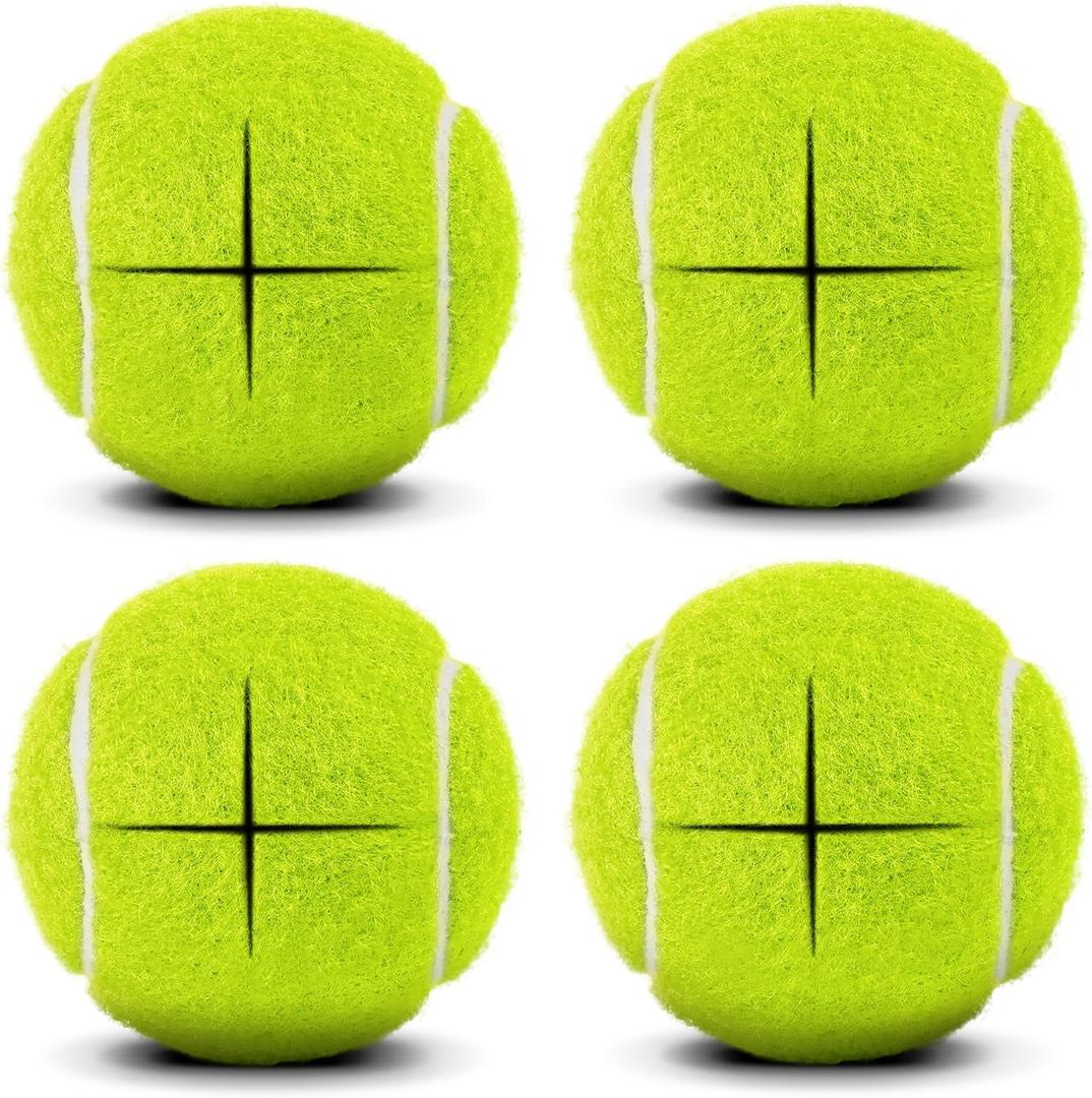 Precut Tennis Balls for Walkers, 4 PCS Heavy Duty Walker Accessories, Walker Tennis Balls Precut for Easy Installation, Universal Walker Glide Balls for Seniors, Furniture Legs & Floor Protection (Yellow)