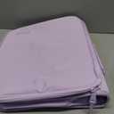 SUNEE Zippered Binder Bag with Handle, 2-Inch 3-Ring O-Ring, 500-Sheet Capacity, Includes Zip Pocket, 5-Tab Expanding File Folder, Multi-Pocket Organizer Binder for Middle School, Lavender Purple