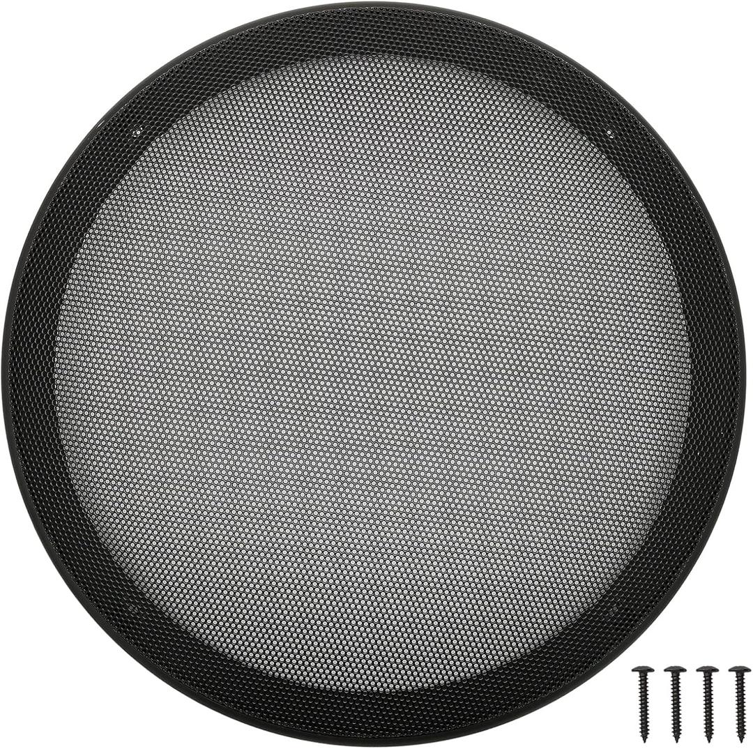 10" Speaker Grill Covers, Car Speaker Subwoofer Guard Protector, ABS Plastic Frame with Metal Mesh, Black - 1Pc