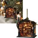 Bookgift B Acrylic 2D Flat Book Ornament for Christmas Tree