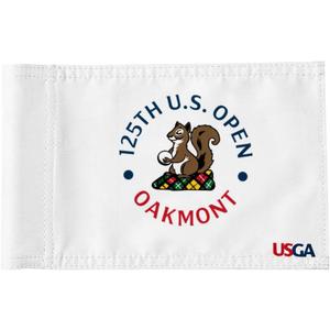 2025 US Open Flag Oakmont Golf Pin USGA Flag Practic Putting Green Golf Flag For Backyard Garden Double-Sewn 600D Nylon Miniature Pin Flag Regulation Tube Flag(white 8"x6")