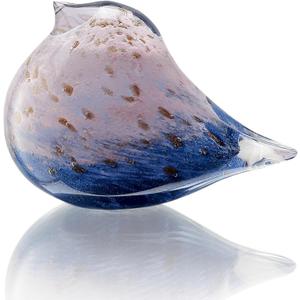 SPI Home 83020 Blue and White Speckled Bird 3 x 4 Art Glass Table Top Figurine Dcor