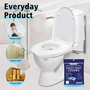 SFOPORD XL 60PCS Toilet Seat Covers Disposable - Flushable Paper Toilet Seat Cover is Travel Accessories, Travel Essentials for Public Restrooms, Airplane, Campin