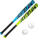 2 Pack Bat & Ball Set - Graffiti Plastic Bat & Ball Homerun Set- David Ortiz Backyard Baseball Set for Youth, Kids, Teenagers, Adults