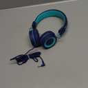 Kids Headphones - noot products K11 Foldable Stereo Tangle-Free 3.5mm Jack Wired Cord On-Ear Headset for Children/Teens/Boys/Girls/Smartphones/School/Kindle/Airplane Travel/Plane/Tablet (Navy/Teal)