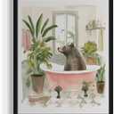 Mix Pack Of 14 Bear Wall Art Poster Print, Animal Bathtub Pictures Restroom Wall Art Painting for Bathroom Decor Gallery 49 (Bear, 8 x 10 inches, Unframed)