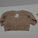 GRACE KARIN Women's 2025 Cropped Cardigan 3/4 Sleeve Lightweight Crochet Shrug Hollowed-Out Knit Sweater Tops, Size S