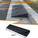 Curb Ramp 2" Rise Rubber Curb Ramps for Driveway Curb Ramps for Sidewalks Car Ramps Door Threshold Ramp Shed Ramps for Riding Mower 7000 LB Capacity