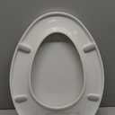 CYRRET Elongated Toilet Seat Slow Close, Easy to Install and Clean, Durable Plastic, White, Replacement Toilet Seats, Fits Standard Elongated, Obling or Oval Toilets