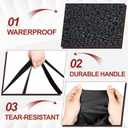 Tri Fold Folding Mattress Bag 6" Foldable Mattress Storage Cover Carry Case 600D Heavy Duty Waterproof Storage Bag with Reinforced Handle for Camping, Travel, 41.7" x 27.9" x 18.1"