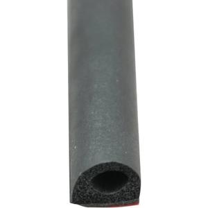 AP Products 018-224 Black 1/2" x 3/8" Rubber D-Seal with Tape