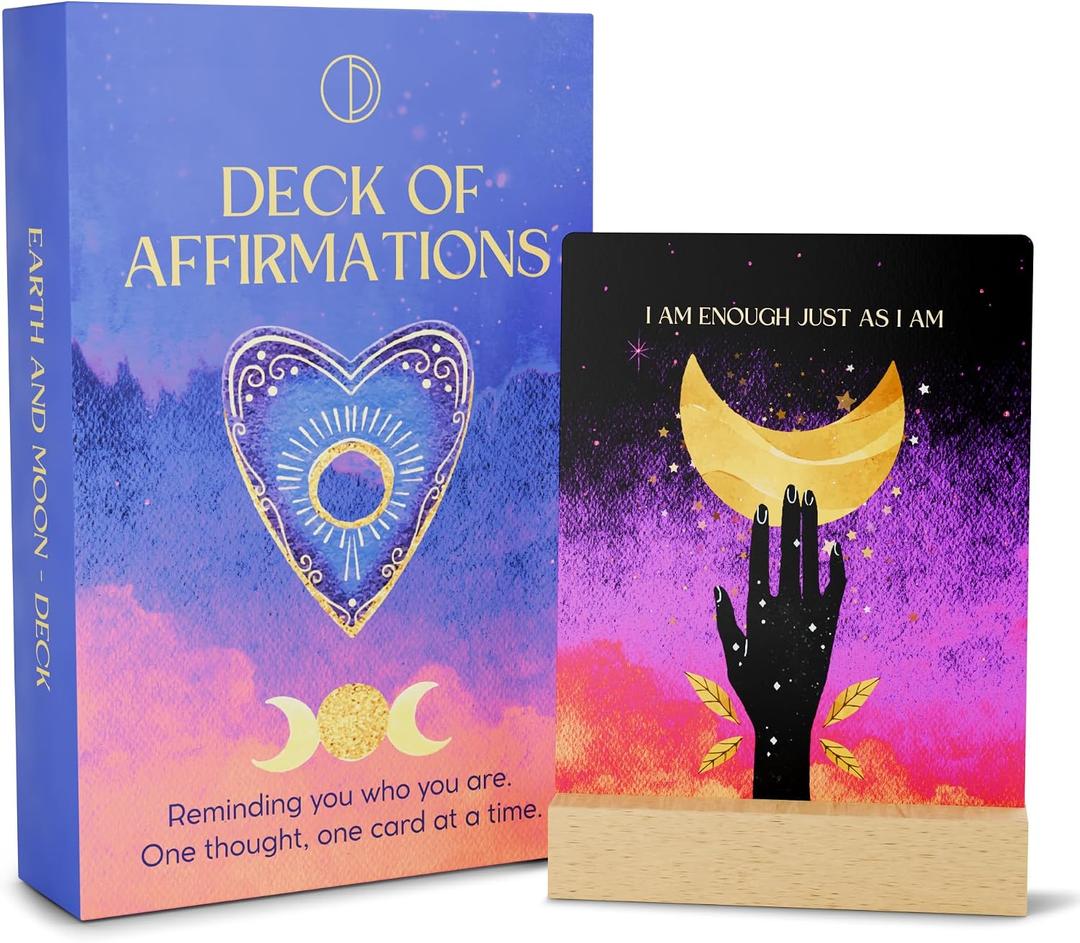 Positive Affirmation Cards for Women, 60 Mindful Prompts to Calm Social Anxiety, Build Confidence & Support Daily Self Care, Bright, Vibrant Mindfulness Deck for Teens and Adults