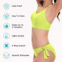 Beautikini Period Swimwear for Teens Two Piece Menstrual Leakproof Swimsuit Halter Bikini Set Bathing Suits for Girls Women (Yellow, M)