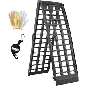 10ft Motorcycle Ramp 1500LBS Capacity, 120"x17.7" Black Truck Ramps, Loading Ramps for Pick Up Motorcycle, ATV, UTV, Dirt Bike, Lawn Mower, Golf Cart, Garden Tractor