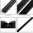 T Tracks for Woodworking,4Pcs Aluminum 48 inch Double Cut Profile Universal with Predrilled Mounting Holes and 48 Pcs Screws Black