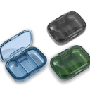 3 Pack 3 Compartment Pill Box, Moisture Proof Pill Case, Travel Pill Organizer for Pocket Purse, Daily Portable Medicine Vitamin Box, Fish Oil Box, Supplement Box