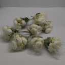 Crowye Artificial Peonies Realistic Flowers with Stems Bouquet Peonies for Table Centerpieces Wedding Decoration Bridal Floral Arrangement(White,8 Pcs)