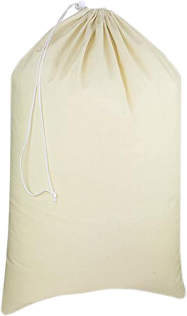 Urban Villa Laundry Bags 1-Pack 28x36" Extra-Large Cotton Canvas Heavy Duty Washable Durable Travel Laundry Sacks with Drawstring Closure Reusable Hamper Liners for Dirty Clothes Delicates & Lingerie (Natural)