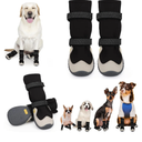 Dog Shoes for Large Small Medium Dogs, Dog Snow Boots Winter, Dog Booties and Paw Protectors to Prevent Licking, Anti-Slip Dog Shoes with Reflective for Hot Pavement, Hardwood Floors, Hiking (Size 6)