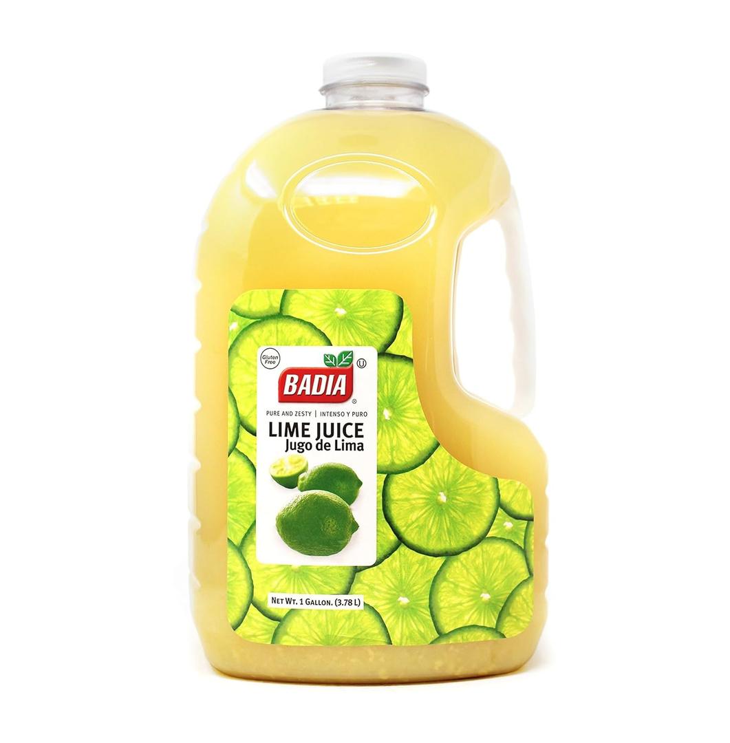Badia Lime Juice 128 fl oz Tangy Citrus Flavor from Real Limes, for Cooking, Cocktails, Dressings, Marinades & Beverages, BBD: 04/2027