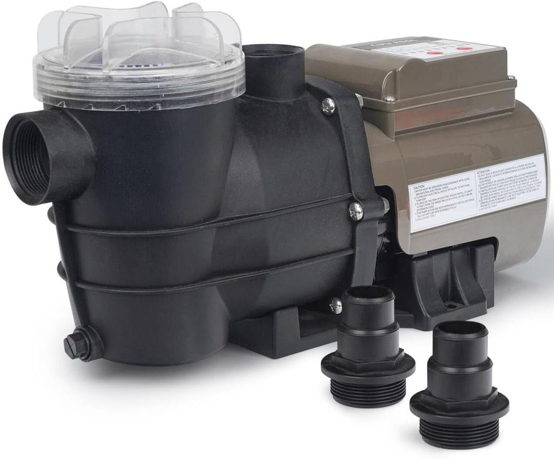 0.35HP Pool Pump with Timer 2700GPH 115V Powerful Self Priming Above Ground Swimming Pool Pump with Filter Basket Low Noise for Pools Hot Tub Spa Water Circulation