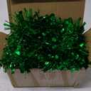 Roberly 2 PCS Prelit Christmas Tinsel Garland with Lights, Total 39.4 Ft 120 Led Lighted Christmas Tree Decorations Twist Hanging Foil Garland for Xmas Party Stairs New Year Decor, Green