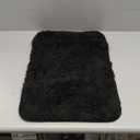 LOCHAS Bathroom Rugs, 24" x 17" Bath Rug Non Slip Washable, Luxury Shaggy Bath Mat Absorbent, Soft Cozy Bathroom Carpet for Shower Quick Dry, Black