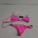 BIKINX Womens Swimsuits Thong Bikini Sets for Women Triangle Two Piece Bathing Suits Tie Back Swim Top,M
