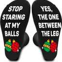 Funny Office Socks, Novelty Inspirational Socks for Coworker or Team Lead (Balls Black)