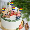 2 x stidsds 100 Pcs Pride Rainbow Flag New Intersex Progress Toothpick Flags Mini Small Gay LGBTQ Cupcake Toppers Stick Flags Banner Rainbow Party Cocktail Fruit Decoration