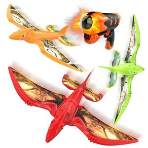 Aiencsai 3 Pack Dinosaur Airplane Launcher Toys for Kids, Foam Airplanes for Kids Boys Toys with Stickers, Outdoor Flying Toys Birthday Gifts for 4 5 6 7 8 9 10 12 Year Old Boys Girls