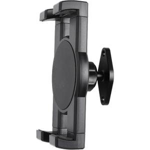 Universal Tablet Wall Mount Holder for iPad Pro 12.9/Air/Mini, Samsung Galaxy Tabs - 360 Rotation Stand with Aluminum Alloy Drill Base & Wide Clip - Fits 4.7 to 13" Phones Tablets