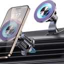 for MagSafe Car Mount Magnetic Phone Holder for Car [2025 Upgraded 22X Magnets & Double-Hooks] Phone Holders for Your Car Stand for Dashboard Vent GPS for iPhone 17/16/15/14/13 Android-Purple