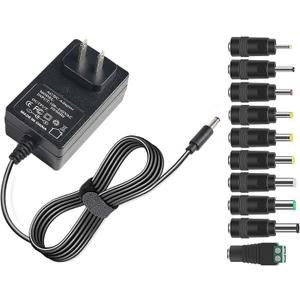 26V 1A Extra Long 6.6FT FEIYIU Power Supply Charger Cable (Input AC 100V-240V, Output DC 26 Volt 1 Amp 26 Watt) Adapter Transformer Converter DC 5.5mm x 2.1mm / 5.5mm x 2.5mm