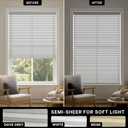 LazBlinds Top Down Bottom Up (TDBU) Cordless Cellular Shades Light Filtering with Privacy, Thermal Insulation, Noise Reduction Honeycomb Blinds for Windows 34"W x 64"H, Dove Grey - Light filtering