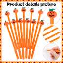 33-Piece Halloween Gel Ink Pen Set - 0.5mm Orange Pumpkin Pens with Black Ink, Perfect for Parties & Office Use