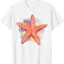Ocean Animal Aquarist Starfish Lover Starfish T-Shirt (Small)