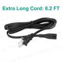 Power Cord Replacement for Marshall Acton III Speaker 8.2ft 2 Prong AC Power Cord Cable