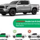 in-Channel Rain Guards for Toyota Tacoma 2024-2026 Double/Crew cab, Window Visor Shields Vent Deflector Shade Wind Dark Smoke 2025 24 25 26, Tape-On Inside-Mount, 4PCS