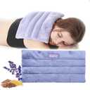 Romfox Microwavable Heating Pad for Pain Relief, Moist Heat for Cramps, Muscles, Joints, Back, Neck and Shoulders, Heat Compress Pillow, for Both Hot and Cold Therapy (12 * 6 Lavender)