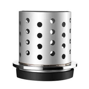 DZQ Perforated Casting Flask Vacuum Casting Stainless Steel Wall Flanged with Rubber Sprue Base(5" x 6")