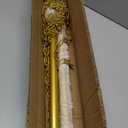 2 Pcs Creative Chain Adjustable Height Ceiling Hanging Clothing Racks,Retail Display Clothes Storage Pipe Shelf, Heavy Duty Metal Garment Rack,Home Hanger Organizer (Gold Round Tube, 47.2 L)