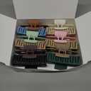 12 Pcs Neutral Square Hair Claw Clips  4.3" Matte Finish Rectangle Claws for Women Thick & Thin Hair, Everyday Bulk Hair Accessories Set