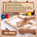 CroBlissful 8 Pcs 4 Size 160 Mesh Wood Silk Screen Printing Frame High Tension Nylon Mesh for Screen Printing Fabric Paper Beginners 10 "x 14 ", 8 "x 12 ", 6" x 10", 5"×9"