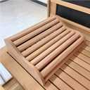Cedar Sauna Headrest Pillow for Sauna Room, Sauna Accessories for Any Barrel or Infrared Sauna, Non-Toxic, Comfortable S-Shape Design (15.75" x 13.38" x 4.72")