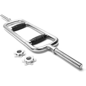 Cap Barbell Standard Threaded 34" Triceps Bar | Multiple Options (Black, Rubber Grips)