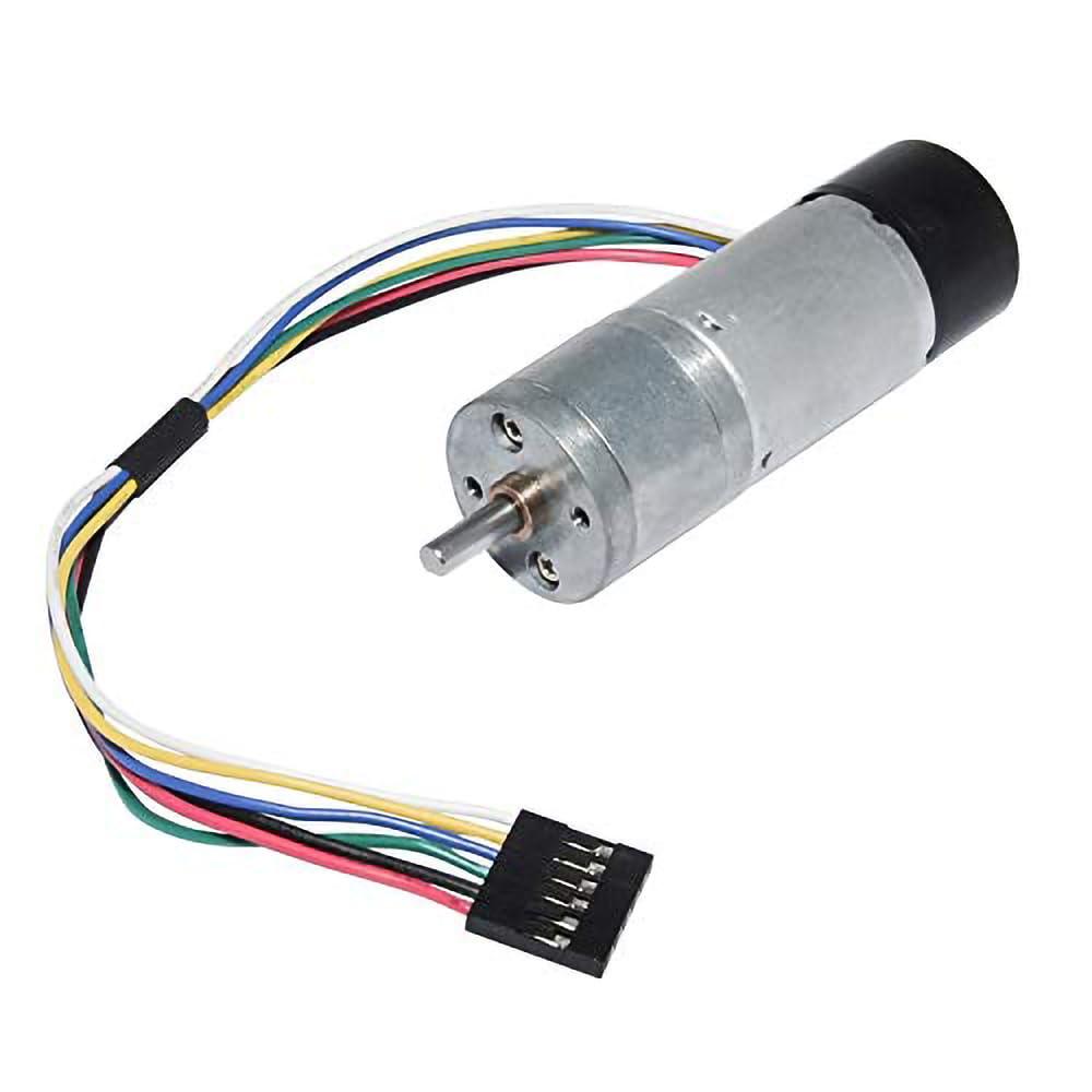 Encoder Metal Gearmotor 12V DC High Speed 600RPM Gear Motor with Encoder for Robotics